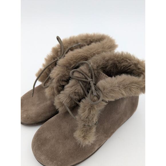 ELEPHANTITO Teddy Bootie with Laces Suede Mink Girls Boots,Little kid size EU26 - Picture 14 of 16